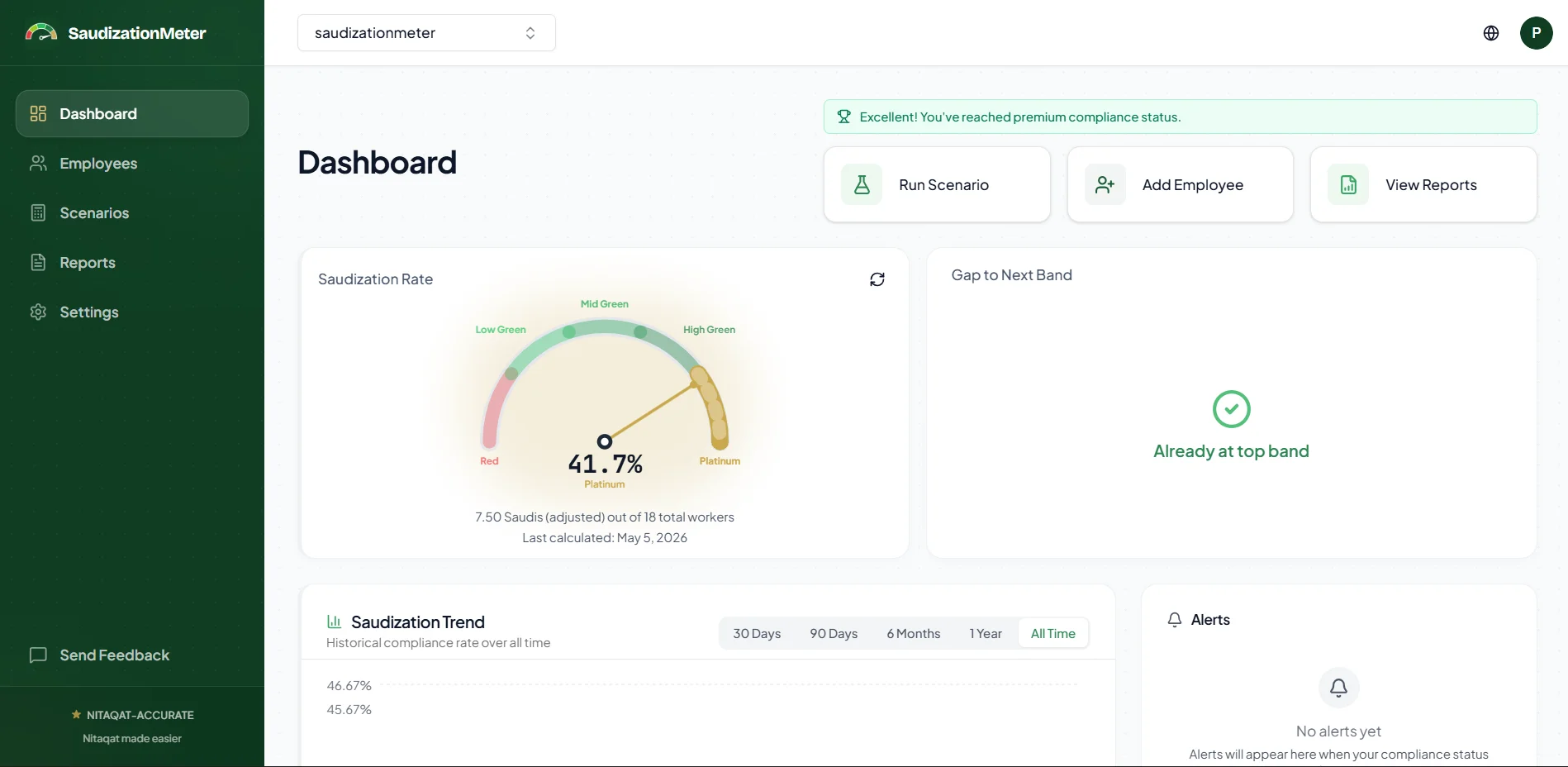 Saudization Meter Dashboard